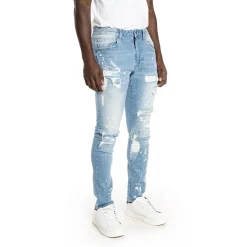 Rip And Repair Semi Basic Jeans