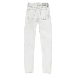 Slit Knee Basic Denim Pants