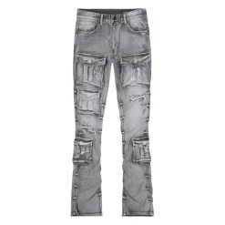 Stacked Utility Denim Jeans