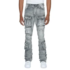 Stacked Utility Denim Jeans