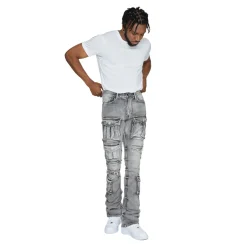 Stacked Utility Denim Jeans