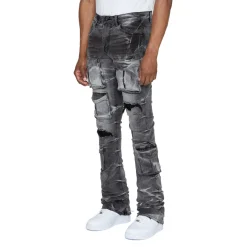 Stacked Utility Denim Jeans