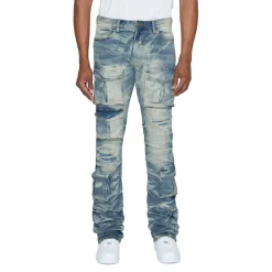 Stacked Utility Denim Jeans