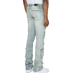 Stacked Utility Denim Jeans