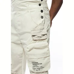 Tonal Color Block Windbreaker Utility Overalls
