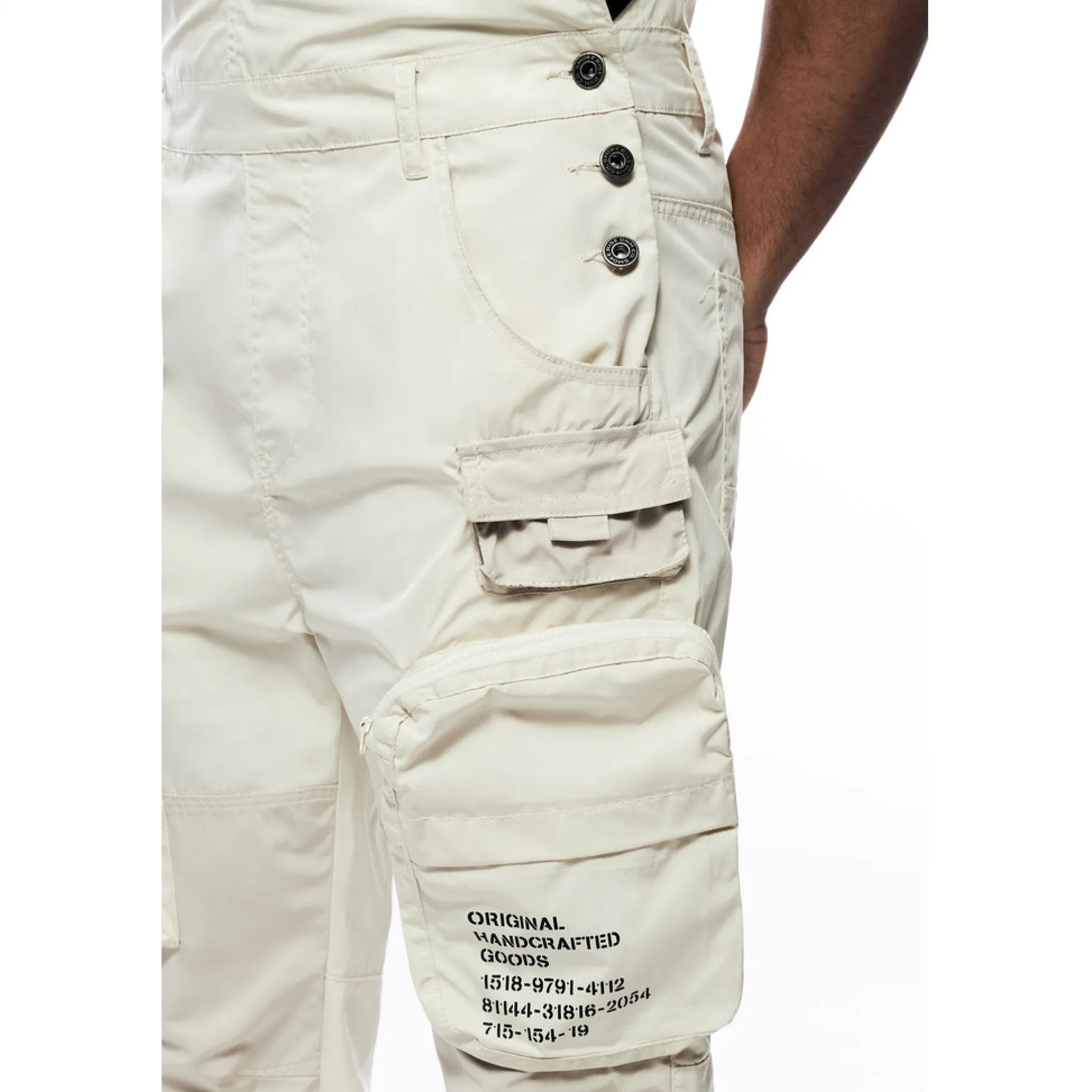Tonal Color Block Windbreaker Utility Overalls