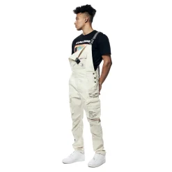 Tonal Color Block Windbreaker Utility Overalls