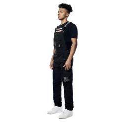 Tonal Color Block Windbreaker Utility Overalls