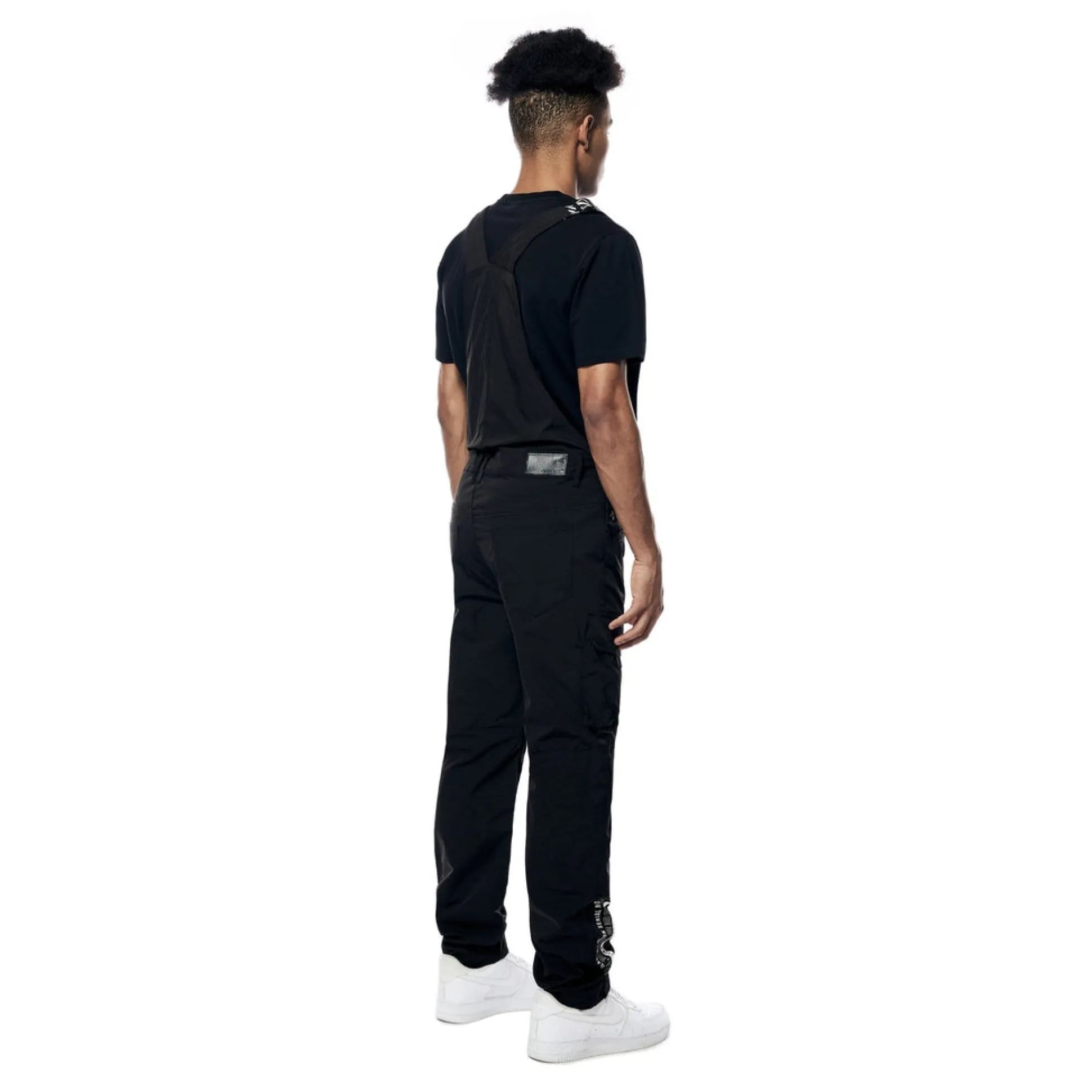 Tonal Color Block Windbreaker Utility Overalls