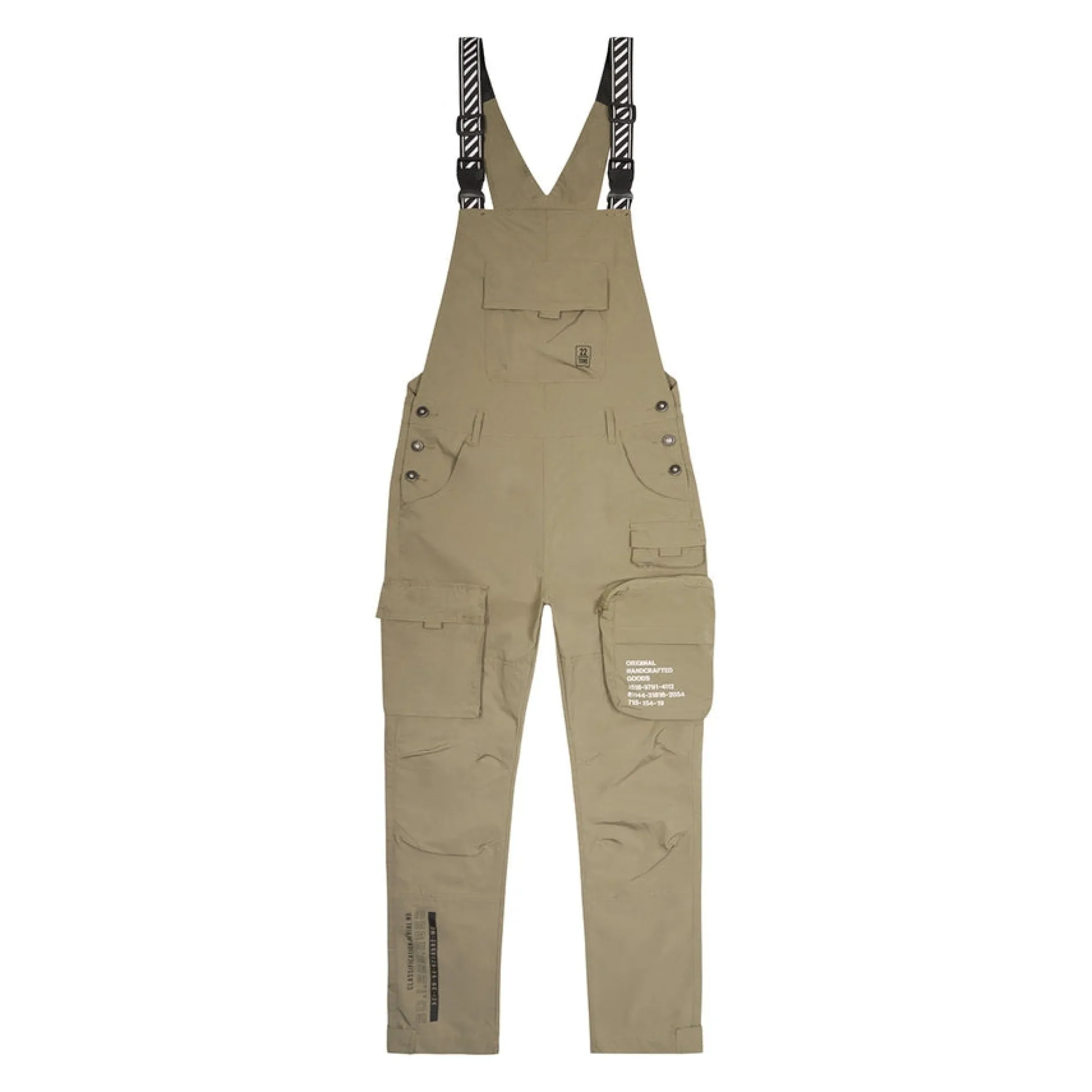 Tonal Color Block Windbreaker Utility Overalls