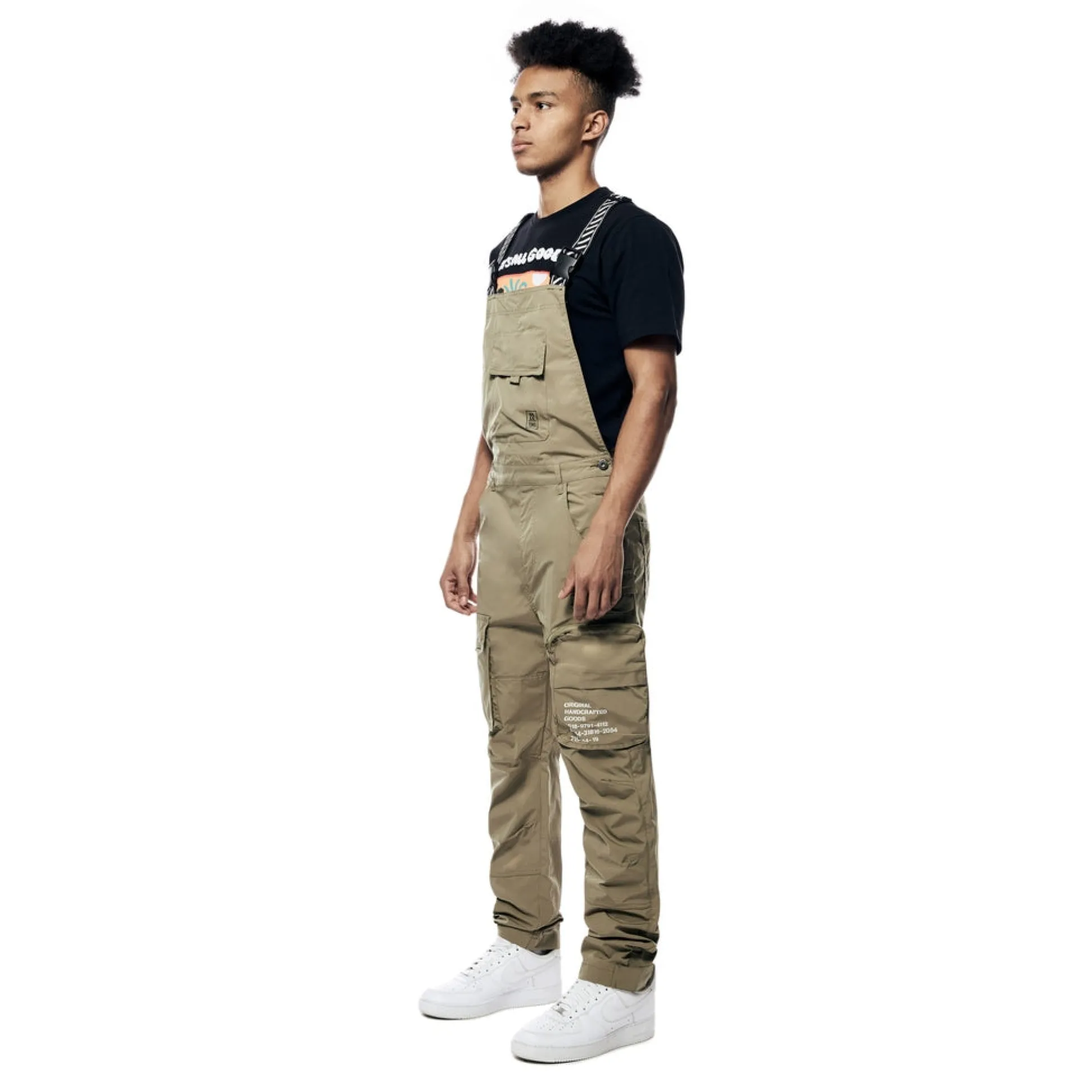 Tonal Color Block Windbreaker Utility Overalls