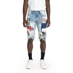 Twill Applique Fashion Denim Short