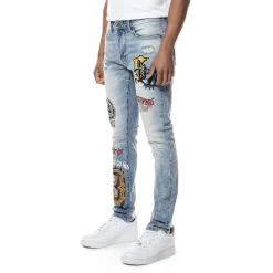 Varsity Slim Tapered Denim Jeans