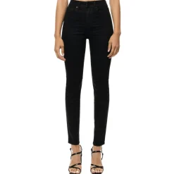 Wax-Coated Basic Denim Pants
