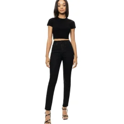 Wax-Coated Basic Denim Pants