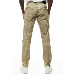 Waxed Zipper Moto Jeans